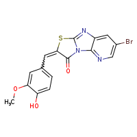 (4E)-10-bromo-4-[(4-hydroxy-3-methoxyphenyl)methylidene]-5-thia-2,7,12-triazatricyclo[6.4.0.0²,?]dodeca-1(12),6,8,10-tetraen-3-one