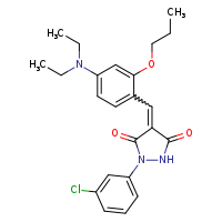 (4E)-1-(3-chlorophenyl)-4-{[4-(diethylamino)-2-propoxyphenyl]methylidene}pyrazolidine-3,5-dione
