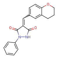 (4E)-4-(3,4-dihydro-2H-1-benzopyran-6-ylmethylidene)-1-phenylpyrazolidine-3,5-dione