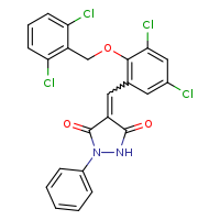 (4E)-4-({3,5-dichloro-2-[(2,6-dichlorophenyl)methoxy]phenyl}methylidene)-1-phenylpyrazolidine-3,5-dione