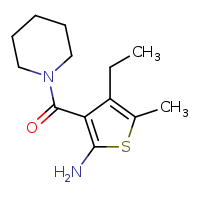 4-ethyl-5-methyl-3-(piperidine-1-carbonyl)thiophen-2-amine
