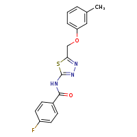 4-fluoro-N-[5-(3-methylphenoxymethyl)-1,3,4-thiadiazol-2-yl]benzamide