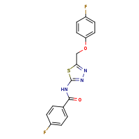 4-fluoro-N-[5-(4-fluorophenoxymethyl)-1,3,4-thiadiazol-2-yl]benzamide