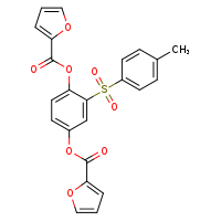 4-(furan-2-carbonyloxy)-2-(4-methylbenzenesulfonyl)phenyl furan-2-carboxylate
