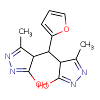 4-[furan-2-yl(3-hydroxy-5-methyl-4H-pyrazol-4-yl)methyl]-5-methyl-4H-pyrazol-3-ol