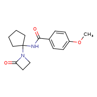 4-methoxy-N-[1-(2-oxoazetidin-1-yl)cyclopentyl]benzamide