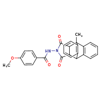 4-methoxy-N-{1-methyl-16,18-dioxo-17-azapentacyclo[6.6.5.0²,?.0?,¹?.0¹?,¹?]nonadeca-2(7),3,5,9(14),10,12-hexaen-17-yl}benzamide