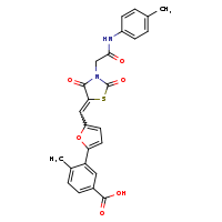 4-methyl-3-(5-{[(5E)-3-{[(4-methylphenyl)carbamoyl]methyl}-2,4-dioxo-1,3-thiazolidin-5-ylidene]methyl}furan-2-yl)benzoic acid