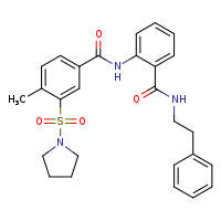 4-methyl-N-{2-[(2-phenylethyl)carbamoyl]phenyl}-3-(pyrrolidine-1-sulfonyl)benzamide