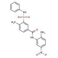 4-methyl-N-(2-methyl-5-nitrophenyl)-3-(phenylsulfamoyl)benzamide