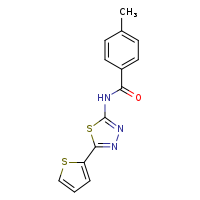 4-methyl-N-[5-(thiophen-2-yl)-1,3,4-thiadiazol-2-yl]benzamide