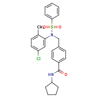 4-{[N-(5-chloro-2-methylphenyl)benzenesulfonamido]methyl}-N-cyclopentylbenzamide
