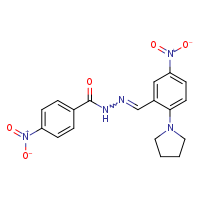 4-nitro-N'-[(E)-[5-nitro-2-(pyrrolidin-1-yl)phenyl]methylidene]benzohydrazide