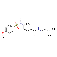 4-(N-methyl-4-methoxybenzenesulfonamido)-N-(3-methylbutyl)benzamide