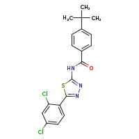 4-tert-butyl-N-[5-(2,4-dichlorophenyl)-1,3,4-thiadiazol-2-yl]benzamide