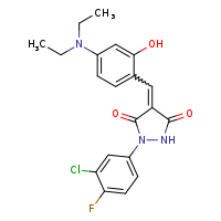 (4Z)-1-(3-chloro-4-fluorophenyl)-4-{[4-(diethylamino)-2-hydroxyphenyl]methylidene}pyrazolidine-3,5-dione