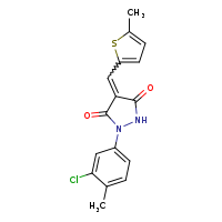 (4Z)-1-(3-chloro-4-methylphenyl)-4-[(5-methylthiophen-2-yl)methylidene]pyrazolidine-3,5-dione