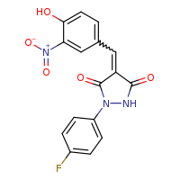 (4Z)-1-(4-fluorophenyl)-4-[(4-hydroxy-3-nitrophenyl)methylidene]pyrazolidine-3,5-dione