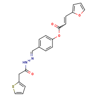 4-[(Z)-{[2-(thiophen-2-yl)acetamido]imino}methyl]phenyl (2E)-3-(furan-2-yl)prop-2-enoate