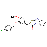 (4Z)-4-({3-[(4-chlorophenyl)methoxy]-4-methoxyphenyl}methylidene)-5-thia-2,7-diazatricyclo[6.4.0.0²,?]dodeca-1(12),6,8,10-tetraen-3-one