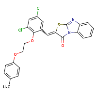 (4Z)-4-({3,5-dichloro-2-[2-(4-methylphenoxy)ethoxy]phenyl}methylidene)-5-thia-2,7-diazatricyclo[6.4.0.0²,?]dodeca-1(12),6,8,10-tetraen-3-one