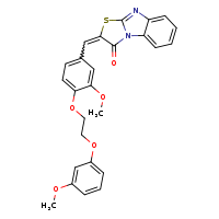 (4Z)-4-({3-methoxy-4-[2-(3-methoxyphenoxy)ethoxy]phenyl}methylidene)-5-thia-2,7-diazatricyclo[6.4.0.0²,?]dodeca-1(12),6,8,10-tetraen-3-one