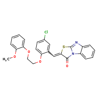 (4Z)-4-({5-chloro-2-[2-(2-methoxyphenoxy)ethoxy]phenyl}methylidene)-5-thia-2,7-diazatricyclo[6.4.0.0²,?]dodeca-1(12),6,8,10-tetraen-3-one