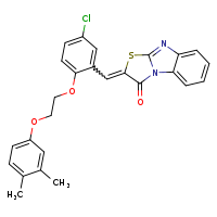 (4Z)-4-({5-chloro-2-[2-(3,4-dimethylphenoxy)ethoxy]phenyl}methylidene)-5-thia-2,7-diazatricyclo[6.4.0.0²,?]dodeca-1(12),6,8,10-tetraen-3-one