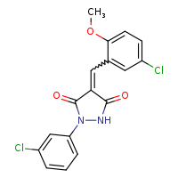 (4Z)-4-[(5-chloro-2-methoxyphenyl)methylidene]-1-(3-chlorophenyl)pyrazolidine-3,5-dione