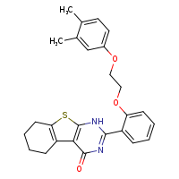 5-{2-[2-(3,4-dimethylphenoxy)ethoxy]phenyl}-8-thia-4,6-diazatricyclo[7.4.0.0²,?]trideca-1(9),2(7),4-trien-3-one