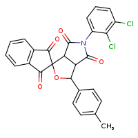 5-(2,3-dichlorophenyl)-3-(4-methylphenyl)-3a,6a-dihydro-3H-spiro[furo[3,4-c]pyrrole-1,2'-indene]-1',3',4,6-tetrone