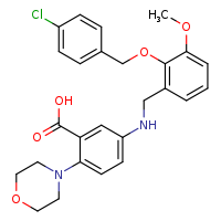 5-[({2-[(4-chlorophenyl)methoxy]-3-methoxyphenyl}methyl)amino]-2-(morpholin-4-yl)benzoic acid