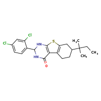 5-(2,4-dichlorophenyl)-11-(2-methylbutan-2-yl)-8-thia-4,6-diazatricyclo[7.4.0.0²,?]trideca-1(9),2(7)-dien-3-one