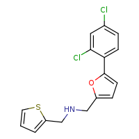 {[5-(2,4-dichlorophenyl)furan-2-yl]methyl}(thiophen-2-ylmethyl)amine