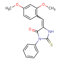 5-[(2,4-dimethoxyphenyl)methylidene]-3-phenyl-2-sulfanylideneimidazolidin-4-one