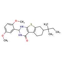 5-(2,5-dimethoxyphenyl)-11-(2-methylbutan-2-yl)-8-thia-4,6-diazatricyclo[7.4.0.0²,?]trideca-1(9),2(7)-dien-3-one