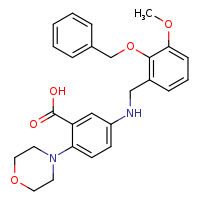 5-({[2-(benzyloxy)-3-methoxyphenyl]methyl}amino)-2-(morpholin-4-yl)benzoic acid