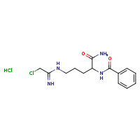 5-(2-chloroethanimidamido)-2-(phenylformamido)pentanamide hydrochloride