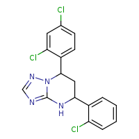 5-(2-chlorophenyl)-7-(2,4-dichlorophenyl)-4H,5H,6H,7H-[1,2,4]triazolo[1,5-a]pyrimidine
