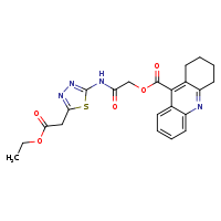 {[5-(2-ethoxy-2-oxoethyl)-1,3,4-thiadiazol-2-yl]carbamoyl}methyl 1,2,3,4-tetrahydroacridine-9-carboxylate