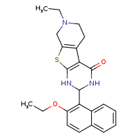 5-(2-ethoxynaphthalen-1-yl)-11-ethyl-8-thia-4,6,11-triazatricyclo[7.4.0.0²,?]trideca-1(9),2(7)-dien-3-one