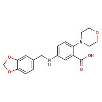 5-[(2H-1,3-benzodioxol-5-ylmethyl)amino]-2-(morpholin-4-yl)benzoic acid