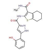 5-(2-hydroxyphenyl)-N-[3-(methylcarbamoyl)-4,5,6,7-tetrahydro-1-benzothiophen-2-yl]-1H-pyrazole-3-carboxamide
