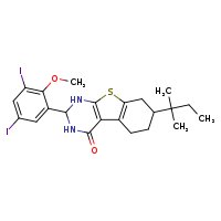 5-(3,5-diiodo-2-methoxyphenyl)-11-(2-methylbutan-2-yl)-8-thia-4,6-diazatricyclo[7.4.0.0²,?]trideca-1(9),2(7)-dien-3-one
