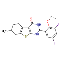 5-(3,5-diiodo-2-methoxyphenyl)-11-methyl-8-thia-4,6-diazatricyclo[7.4.0.0²,?]trideca-1(9),2(7)-dien-3-one