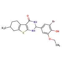 5-(3-bromo-5-ethoxy-4-hydroxyphenyl)-11-methyl-8-thia-4,6-diazatricyclo[7.4.0.0²,?]trideca-1(9),2(7)-dien-3-one