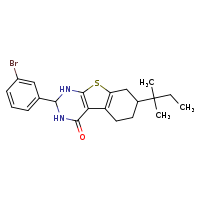 5-(3-bromophenyl)-11-(2-methylbutan-2-yl)-8-thia-4,6-diazatricyclo[7.4.0.0²,?]trideca-1(9),2(7)-dien-3-one
