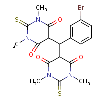 5-[(3-bromophenyl)(1,3-dimethyl-4,6-dioxo-2-sulfanylidene-1,3-diazinan-5-yl)methyl]-1,3-dimethyl-2-sulfanylidene-1,3-diazinane-4,6-dione