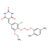 5-({3-chloro-4-[2-(2,5-dimethylphenoxy)ethoxy]-5-ethoxyphenyl}methylidene)-1,3-diazinane-2,4,6-trione