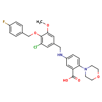 5-[({3-chloro-4-[(4-fluorophenyl)methoxy]-5-methoxyphenyl}methyl)amino]-2-(morpholin-4-yl)benzoic acid